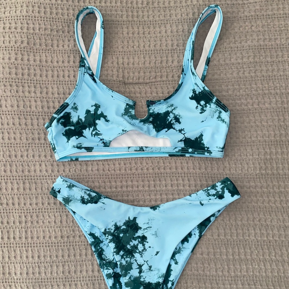 Blue & green bikini